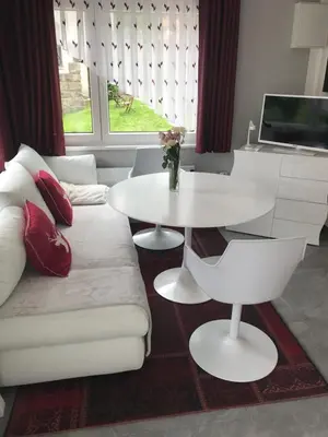 Ein Sitzbereich in der Unterkunft Ferienapartments Gohrisch Villa Schönblick