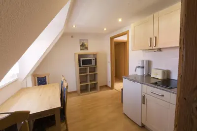 Küche/Küchenzeile in der Unterkunft Ferienwohnung Löffler