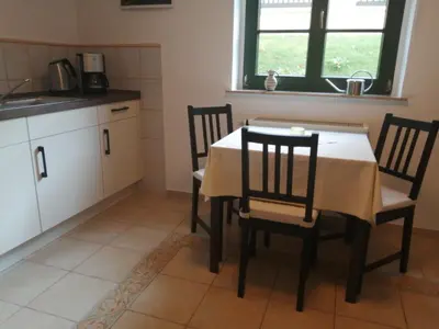 Küche/Küchenzeile in der Unterkunft Ferienwohnung Ulbrich