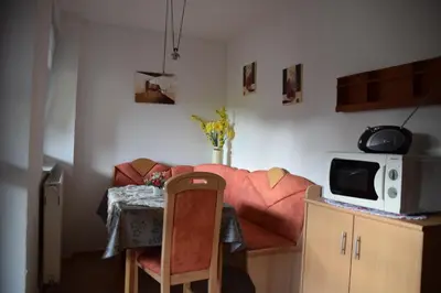 Küche/Küchenzeile in der Unterkunft Ferienwohnung Bayer