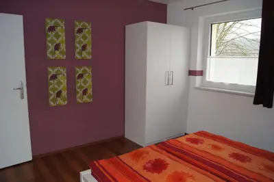 Ein Bett oder Betten in einem Zimmer der Unterkunft Ferienhof Lilienstein