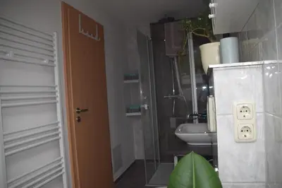 Ein Badezimmer in der Unterkunft Ferienwohnungen Auszeit Ausblick