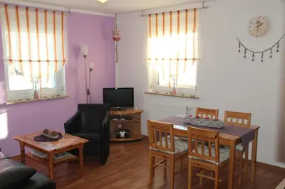 TV/Unterhaltungsangebot in der Unterkunft Ferienwohnung am Erlermuhlenbach