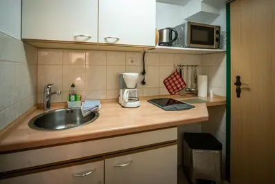 Küche/Küchenzeile in der Unterkunft Ferienwohnung Kopprasch