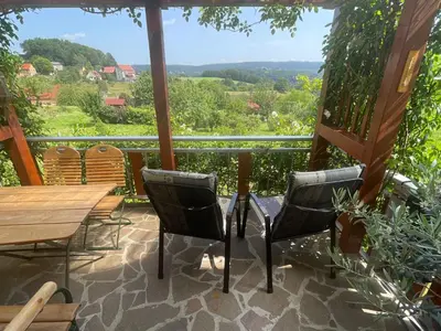 Ein Balkon oder eine Terrasse in der Unterkunft Ferienwohnung Lindemann