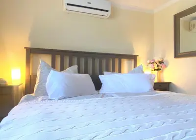 Ein Bett oder Betten in einem Zimmer der Unterkunft Annis- Romantikhäuschen