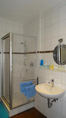 Ein Badezimmer in der Unterkunft Ferienwohnung 