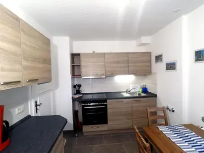 Küche/Küchenzeile in der Unterkunft Ferienhaus und Ferienwohnung Büttner