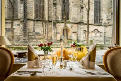 Getränke in der Unterkunft Romantik Hotel Deutsches Haus