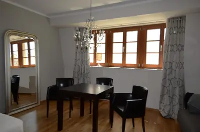 Ein Sitzbereich in der Unterkunft Dresden City Exklusiv