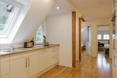 Küche/Küchenzeile in der Unterkunft Villa Elbufer