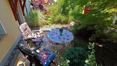 Ein Garten an der Unterkunft Ferienhaus 