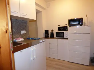 Küche/Küchenzeile in der Unterkunft Ferienwohnung Büchsenhof