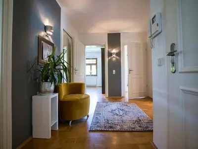Ein Sitzbereich in der Unterkunft Villa am Grossen Garten