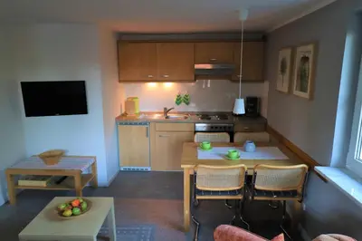 Küche/Küchenzeile in der Unterkunft Landhaus Angelika