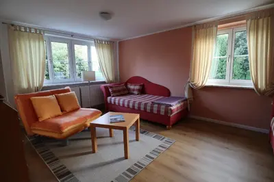 Ein Sitzbereich in der Unterkunft Landhaus Angelika