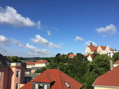 Das Gebäude in dem sich die Ferienwohnung befindet