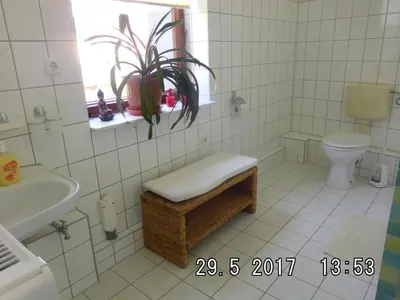 Ein Badezimmer in der Unterkunft Ferienwohnung am Schloss