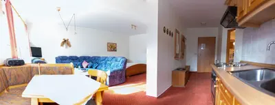 Küche/Küchenzeile in der Unterkunft Landhotel Biberburg