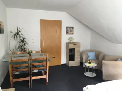 Ein Sitzbereich in der Unterkunft Ferien in Sachsen
