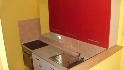 Küche/Küchenzeile in der Unterkunft Ferienwohnung Eulitz