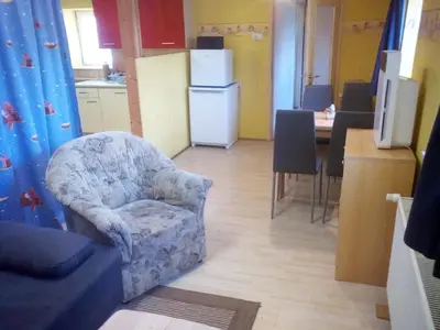Küche/Küchenzeile in der Unterkunft Ferienwohnung Eulitz