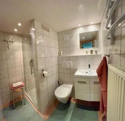 Ein Badezimmer in der Unterkunft Michel's Ferienwohnung