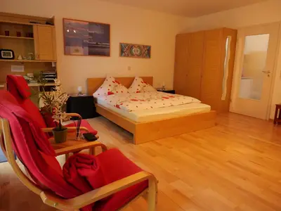 Ein Bett oder Betten in einem Zimmer der Unterkunft Ferienapartment LeMi