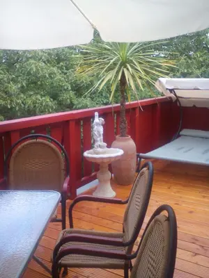 Ein Balkon oder eine Terrasse in der Unterkunft Ferienwohnung Naturnah