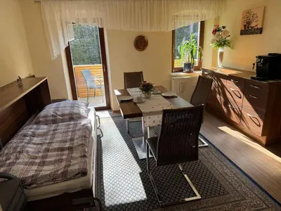Ein Sitzbereich in der Unterkunft XXL Ferienwohnung