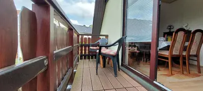 Ein Balkon oder eine Terrasse in der Unterkunft FeWo Schmidt im Erzgebirge