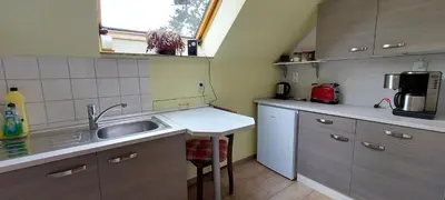 Küche/Küchenzeile in der Unterkunft FeWo Schmidt im Erzgebirge