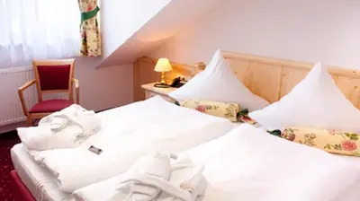 Ein Bett oder Betten in einem Zimmer der Unterkunft Elbhotel Bad Schandau