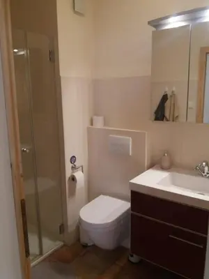 Ein Badezimmer in der Unterkunft Ferienwohnung 