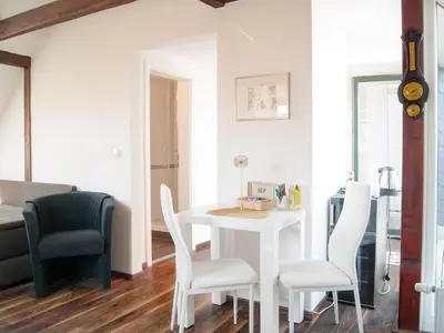 Ein Sitzbereich in der Unterkunft Gastezimmer Richter