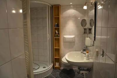 Ein Badezimmer in der Unterkunft Verlegerhaus Seiffen