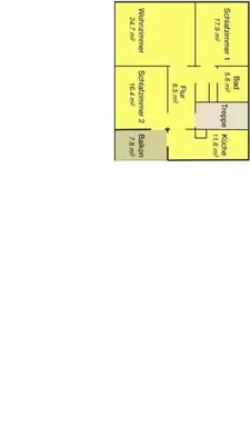 Grundriss der Unterkunft Ferienwohnung im DG, Parkplatz vorm Haus, WLAN