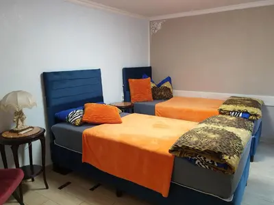 Ein Bett oder Betten in einem Zimmer der Unterkunft Ferienhaus ODIN