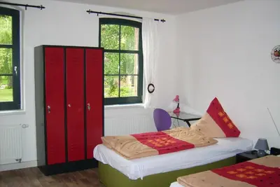 Ein Bett oder Betten in einem Zimmer der Unterkunft Herberge Zum Steiger Franz