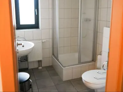 Ein Badezimmer in der Unterkunft Herberge Zum Steiger Franz