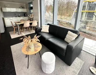Ein Sitzbereich in der Unterkunft Open-Water-Resort
