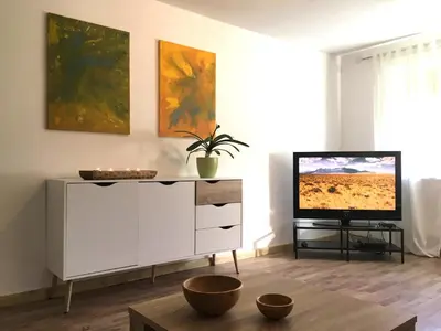 TV/Unterhaltungsangebot in der Unterkunft Ferienwohnung Richtermühle