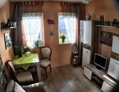 Ein Sitzbereich in der Unterkunft Zentrumsnahe Ferienwohnung