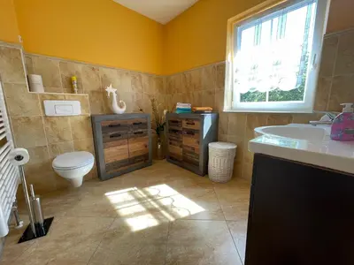 Ein Badezimmer in der Unterkunft Zentrumsnahe Ferienwohnung