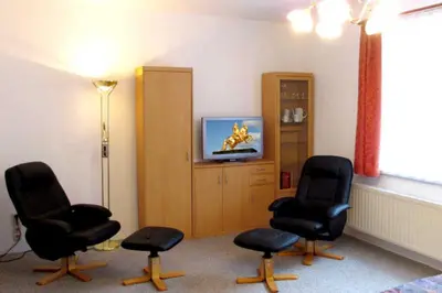 TV/Unterhaltungsangebot in der Unterkunft Ferienwohnung Schlupp