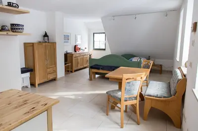 Ein Bett oder Betten in einem Zimmer der Unterkunft Ferienhaus Zinnwald