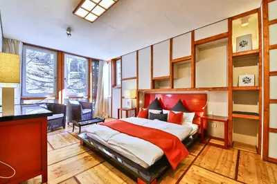 Ein Bett oder Betten in einem Zimmer der Unterkunft Bio-Hotel Villa Waldfrieden