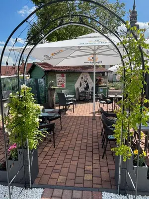 Ein Garten an der Unterkunft Ambiente Hotel Strehla