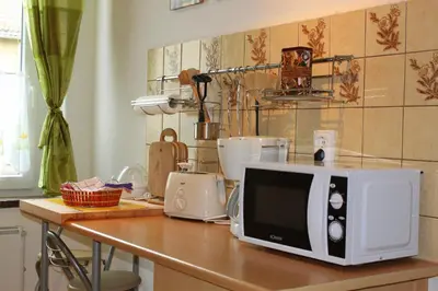 Küche/Küchenzeile in der Unterkunft Ferienwohnung 