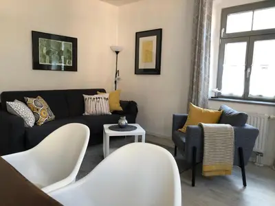Ein Sitzbereich in der Unterkunft Stadthaus Rosengasse